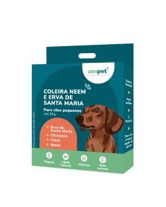 Coleira Natural Antipulgas Carrapatos Cães Pequenos